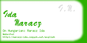 ida maracz business card